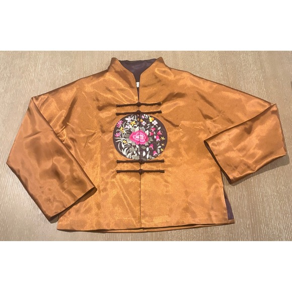Soft Surroundings Jackets & Blazers - Soft Surroundings 100% Silk Asian Embroidered Frog Closure Jacket‎ Womens S GUC
